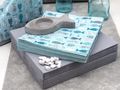  Kommunion Konfirmation Tischdeko Mint Grau Taufe Fische Vasen Teelichthalter Zementfisch SET 20 Personen 3
