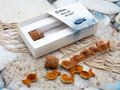 Glasröhrchen in Gastgeschenk mit Fisch und Spruch zur Kommunion oder Konfirmation 4