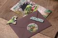 Einladungen oder Geschenke verzieren mit runden Aufkleber Dinosaurier  5