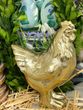 Deko Figur Henne Huhn Gold Ostern Frühling Deko 16cm Hoch 3