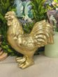 Dek Figur Hahn Gold Ostern Frühling Deko 16cm Hoch 2