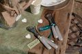 Streudeko Herz Tischläufer Blätter Blüten Mix Grün Holz Hochzeit 3cm 10 Stück 3
