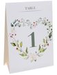 Tischnummern Hochzeit Blätter Blüten Mix Grün Papier Weiß Tisch Nummer 1 Tischdeko 10 Stück 1