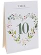 Tischnummern Hochzeit Blätter Blüten Mix Grün Papier Weiß Tisch Nummer 10 Tischdeko 10 Stück 2