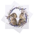 Servietten Hase Lavendel Kranz Lila Tischdeko Frühling Ostern Garten 33 x 33 cm 20er Pack 1