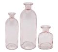 Vase Rosa Glas Blumenvase Dekovasen Hell Kommunion Konfirmaation Hochzeit 3 fach sortiert 1