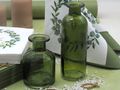 Vase Klein und Mittel Tischdeko Eukalyptus Creme Olive Gold Kommunion Konfirmation SET 20 Personen 4