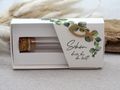 Gastgeschenk Schatulle 13,5 cm mit Glasröhrchen Eukalyptus Fisch Salbei Kommunion Konfirmation  3