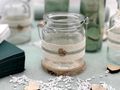 Windlicht Tischdeko Herz Salbei Eukalyptus Holz Creme Hochzeit 20 Personen 2