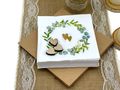 Tischdeko SET Herz Gold Eukalyptus Holz Creme Natur Braun Spitze Hochzeit Geburtstag Party 3