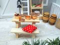 Miniatur 1/12 Topf Kochtopf mit Essen Kochgeschirr Puppenhaus Küche Zubehör 3-Teilig 3