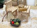 Wichtel Zubehör Küche Backen Möbel Miniatur Tisch und Stuhl Holz Puppenhaus 2