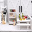 Miniatur Bier-Set mit 2 Flaschen & 2 Gläsern aus Kunststoff Puppenhaus Küche Party Wichtel Zubehör 2