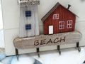 Schlüsselbrett Holz Maritim Wanddeko Deko Leuchtturm Schlüsselhalter Hakenleiste 20x20x 3cm 5