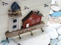 Praktischer Schlüsselbrett Beach in Stil aus Holz Maritim Deko 20x20x 3cm 4