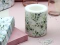Kerze Eukalyptus Blättermix 9cm Hoch 7,5cm Ø Hochzeit Geburtstag Tischdeko 5