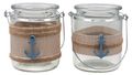 Windlicht Maritim Tischdeko Teelichtglas Kerzenglas Anker Sommer Deko 8x9cm 2 Stück 1