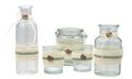 Vasen Windlicht Teelicht Hochzeit Vintage Tischdeko Spitze Salbei Deko Geburtstag SET 5-Teilig 1