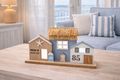 Deko Häuser aus Holz Blau Weiß Natur – Maritime Tischdeko zum Aufstellen – Haus für Wohnzimmer & Fensterbank 5