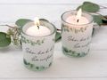10er Set Deko Windlichter mit Eukalyptus Motiv – Tischdeko mit Spruch, Hochzeit, Geburtstag, Taufe, Jubiläum 3