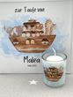 Briefbox Kartenbox Arche Noah Taufe Baby Deko Personalisiertes Geschenk 20x20cm 6