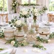 Vasen und Windlichter für Tischdeko Hochzeit Vintage Boho Geburtstag Landhaus 3