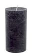 Rustic Stumpenkerze Schwarz Tischdeko Adventskranz Brenndauer ± 60h  Ø 7cm H 13cm   1
