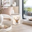 Deko Lampionkerze Kerze Frühling Hirsch Blüten Brenndauer ± 35h 2