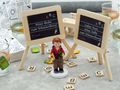 Einschulung Tischdeko Junge Schulanfang Schulbank Tafel Personalisierbar SET 2