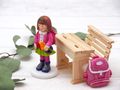 Schulbank Mini Einschulung Geldgeschenk Basteln Deko Puppenhaus 7x6cm 5