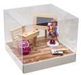 Geldgeschenk Verpackung Einschulung Schulanfang Schulbank Mädchen 18 x 14cm 1