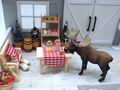 Mini-Glasfläschchen mit Korken gefüllt mit Zuckerstangen und Orangenscheibe für Wichteltür Puppenhaus oder zum Basteln 5