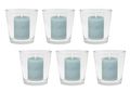 Kerzen Rustic Blau Grau Votivkerzen Teelichtglas mit Kerze Kerzenglas Stumpenkerzen SET 1