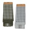 Geschirrtuch Handtuch verschiedene Muster Olive Grau Küche Deko 1 SET á 3 Stück 1
