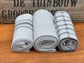 3 Graue Geschirrtuch Handtuch verschiedene Muster Olive Grau Küche Deko 1 SET á 3 Stück 7