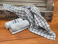 Quadrate Geschirrtuch Handtuch verschiedene Muster Olive Grau Küche Deko 1 SET á 3 Stück 8