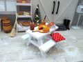 Miniatur Torte mit Tortenplatte & 2 Bubble Teas – Wichtelzubehör, Puppenhaus Deko, für Miniaturküchen, Backstuben, Bastelprojekte  2