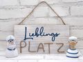 Matrosen Dekoschild Türschild LIEBLINGSPLATZ Holzschild Maritime Deko 30x16cm 2
