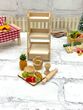 Miniatur Back-Set mit Regal mit Gemüse Brot Obst  Backset Ihres Wichtels oder Puppenhaus 4