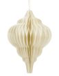 Wabenball Papier Ornament Creme Hängedeko Weihnachten 12cm H 1