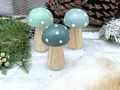 Pilz Holz Salbei Grün Fliegenpilz Klein Groß Herbst Deko 3 Stück 5