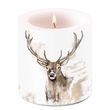 Kerze Windlicht Hirsch Weihnachten Deko Herbst Wild Jäger 9cm Hoch 7,5cm Ø  1