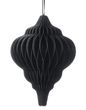 Wabenball Papier Ornament Schwarz Hängedeko Weihnachten 12cm H 1