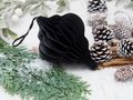 Schwarz Wabenball Papier Ornament Schwarz Hängedeko Weihnachten 12cm H 2