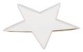 Metall Stern Schale Weiß Gold Plätzchenteller Kerzenteller Dekoteller Weihnachten Deko 19cm 1