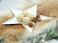 Deko Teller Stern Weiß Schmuckablage, Kerzenteller oder Tisch-Highlight zur Weihnachten, Geburtstag & Festtage 3