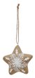 Ein Christbaumschmuck Stern Form aus nachhaltigem Pappmaché – weiß bemalt, robust, modern und Stielvoll, mit Kordel zum Aufhängen,   6