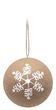 Schneeflocke krumm Christbaumschmuck Kraft Papier Kugel Groß Natur Weiß Hängedeko Weihnachten 10cm Ø 3