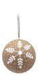 Schneeflocke gerade Christbaumschmuck Kraft Papier Kugel Groß Natur Weiß Hängedeko Weihnachten 10cm Ø 4