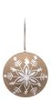 Blume und Zweige Christbaumschmuck Kraft Papier Kugel Groß Natur Weiß Hängedeko Weihnachten 10cm Ø 5